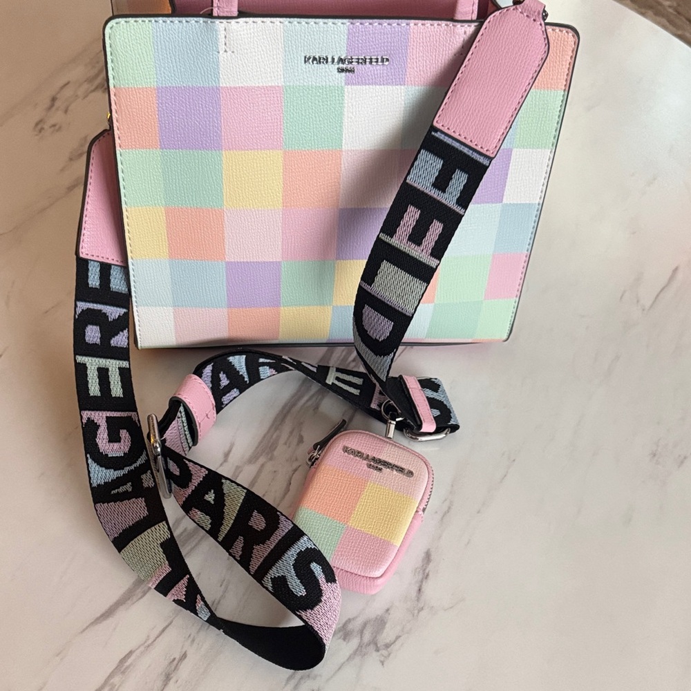 KARL LAGERFELD PARIS Jacqueline Crossbody Bag Pastel - Picture 9 of 13